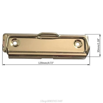 

Mountable Metal Clipboard Clips Spring Loaded Surface Mount Handle with Rubber Feet Hardboard Clamps Office Supplies S01 20