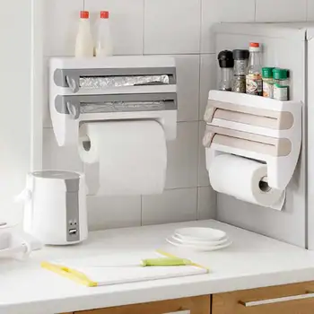 

Home Film Sauce Bottle Storage Rack Paper Dispenser Preservative Film Rack Kitchen Supplies New J8