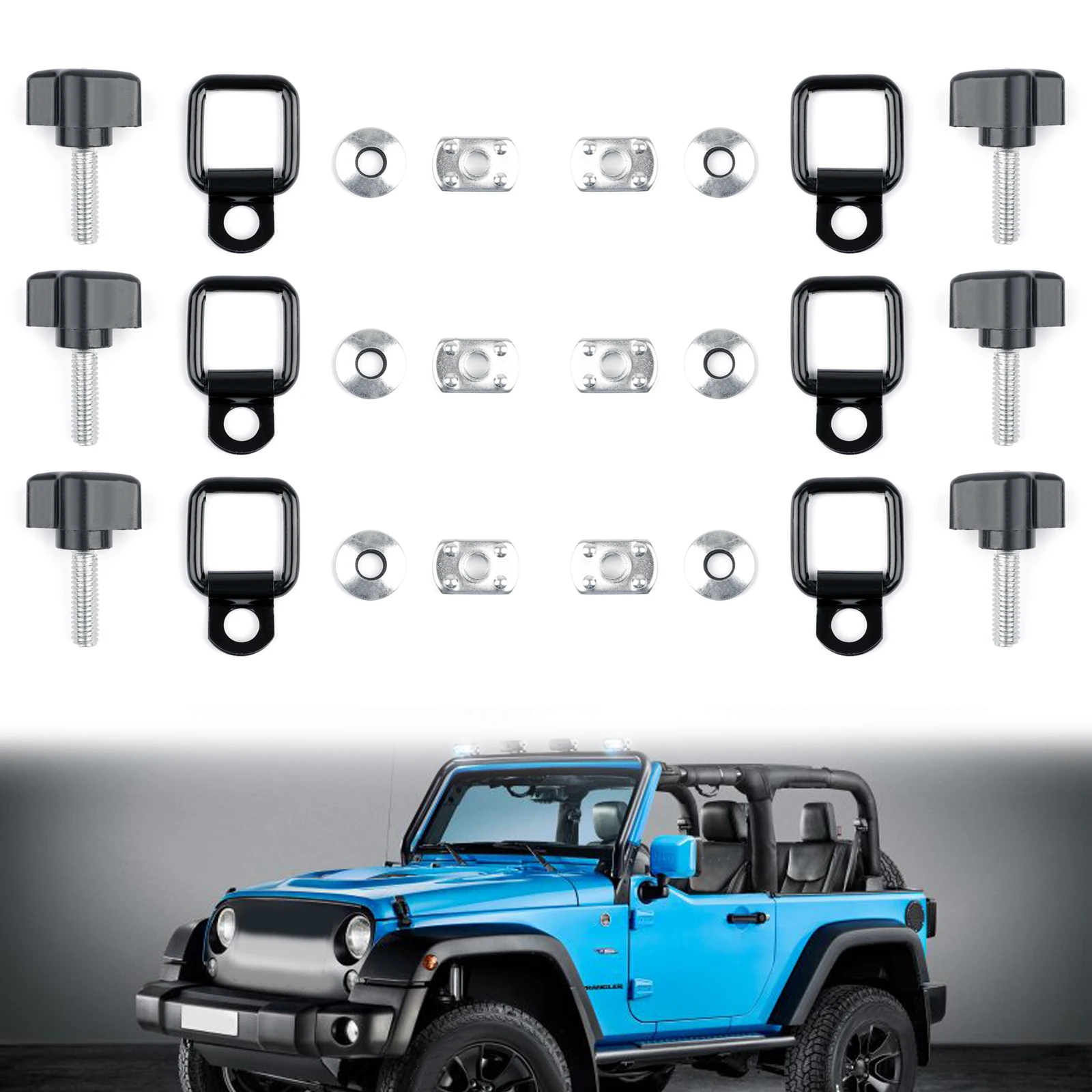 Areyourshop Hardtop/крышка быстросъемный винт для большого пальца+ гайка+ шайба совместимый комплект для удаления джипа винта для большого пальца автомобильные аксессуары