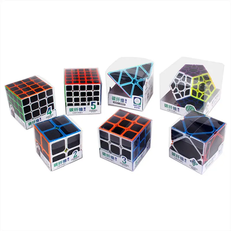 MF8830 Cubing класс углеродного волокна куб колеса Смешные витой волшебный куб головоломка игрушка для Challange-красный