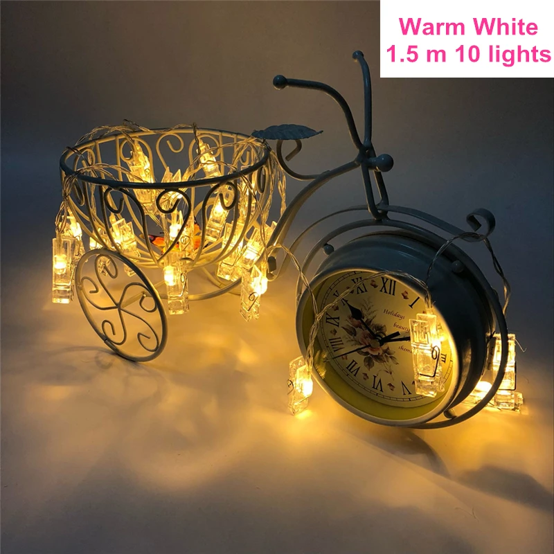 10LED warm Украшение рождественской елки для дома 10 м 100LED гирлянда медная проволока коркер гирлянда сказочные огни Свадебный декор вечерние новогодние, B - Цвет: 10LED warm