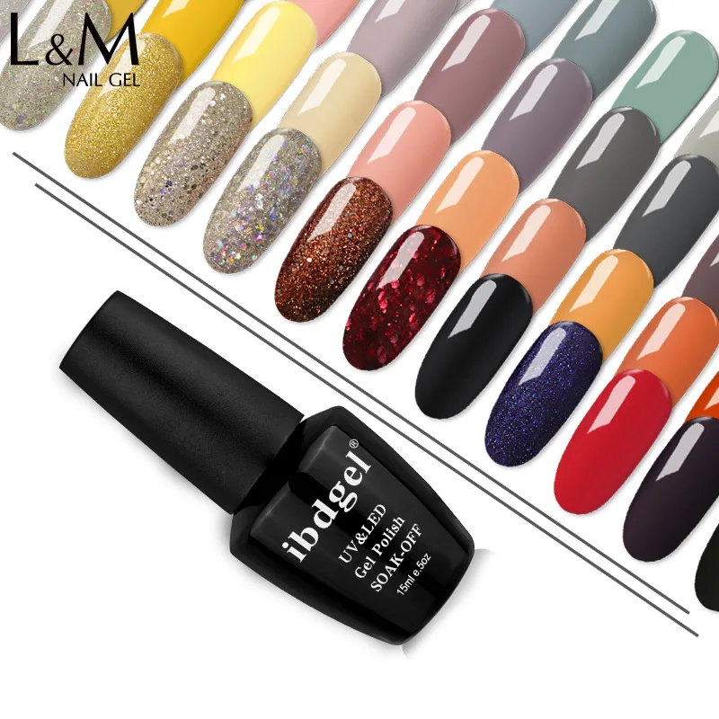 Cor do Inverno Manicure Ibdgel Soak Off Gellak 15ml Unha Polonês Permanente Vernizes 12pcs uv Gel