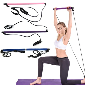 

1Pcs Yoga Resistance Bands Pilates Stick Bodybuilding Crossfit Gym Rubber Tube Elastic Bands Fitness Equipment Training Exercise