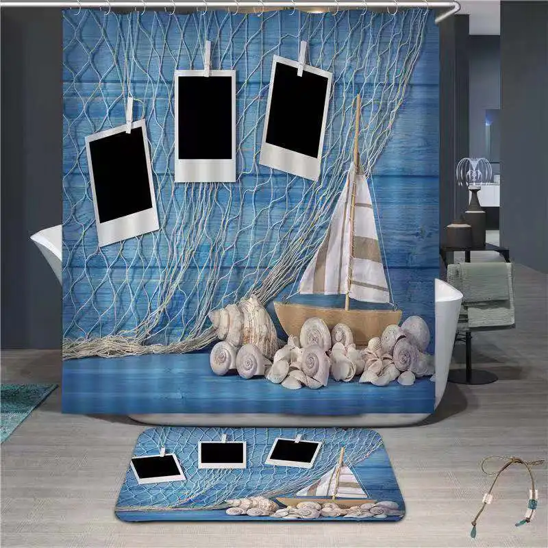 

Sholisa 2019 Scene Version Multi-styles 3D HD Digital Printed Shower Curtains Waterproof Moisture-proof Bathroom Curtains Case t