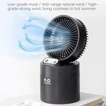 

USB Fan Flexible With Air Diffuser Adjustable Cooler Fan Handy Desk Desktop USB Cooling Mist Fan Humidifier 2020 New