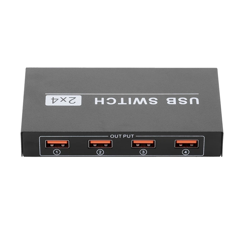 Usb-коммутатор 2X4 периферийный коммутатор 2 компьютера, разделяющие 4 usb-устройства Usb2.0 концентратор для мыши/U диск/клавиатура/камера/принтер с 2