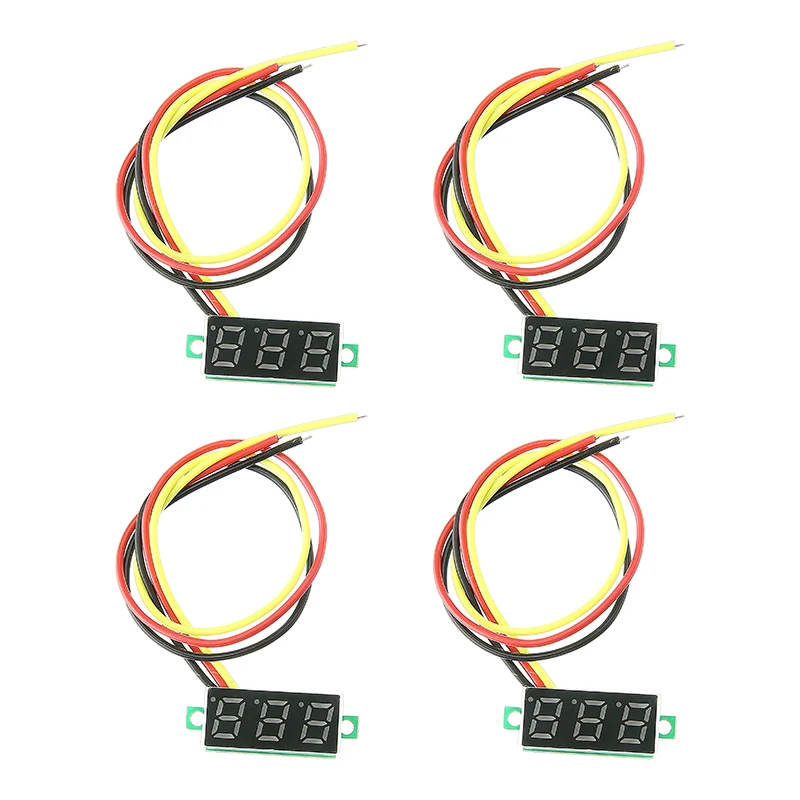 5 шт. Мини цифровой вольтметр 3 провода Напряжение Дисплей DC2.5-30V светодиодный