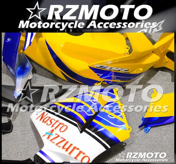 4 подарки ABS мотоцикл полный обтекатель комплект подходит для CBR600RR F5 2005 2006 05 06 cbr600 600RR тела набор желтый синий