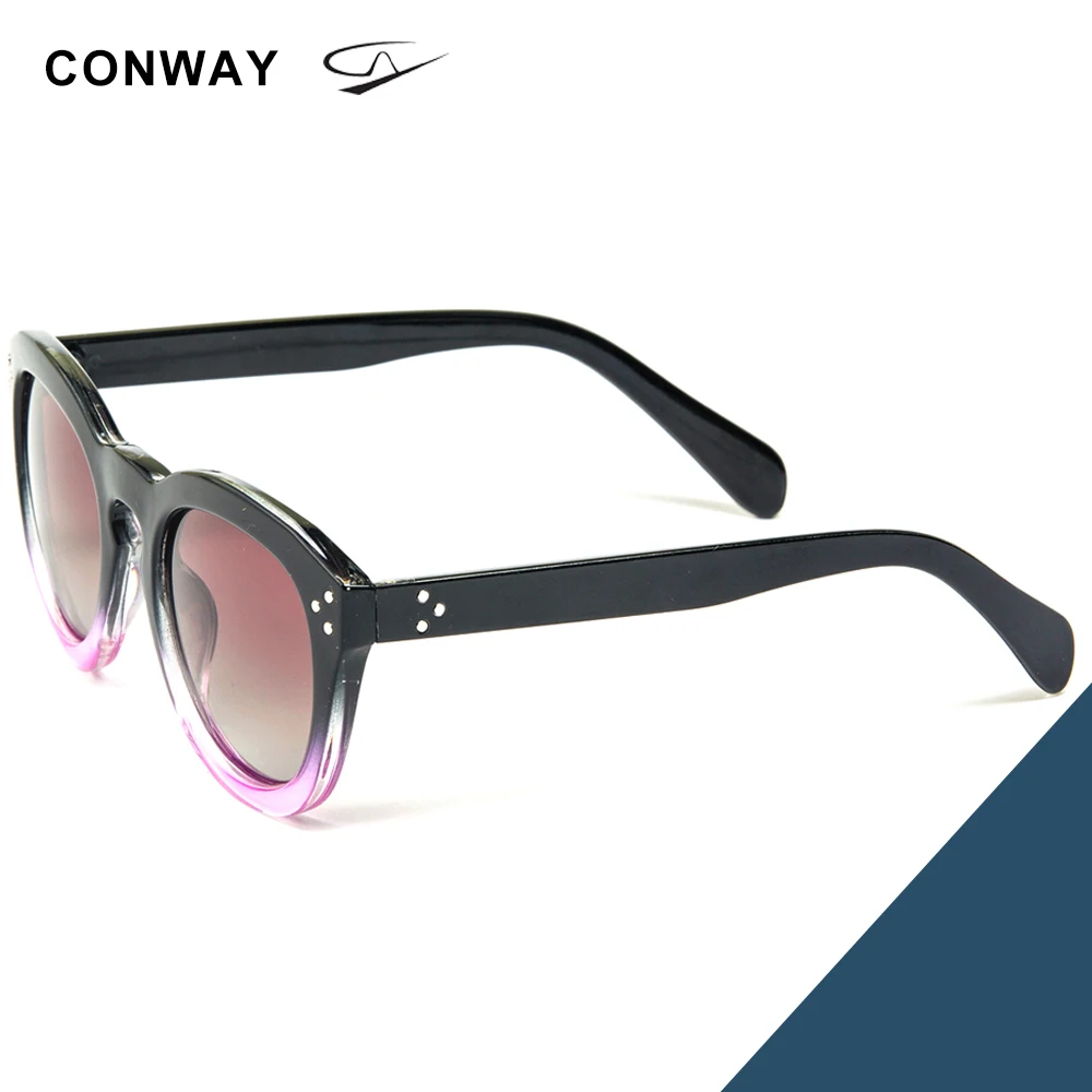 Conway, ретро круглые солнцезащитные очки для женщин, паровые, панк, круглые, солнцезащитные очки, поляризационные, оттенки, очки для девушек, градиентный цвет