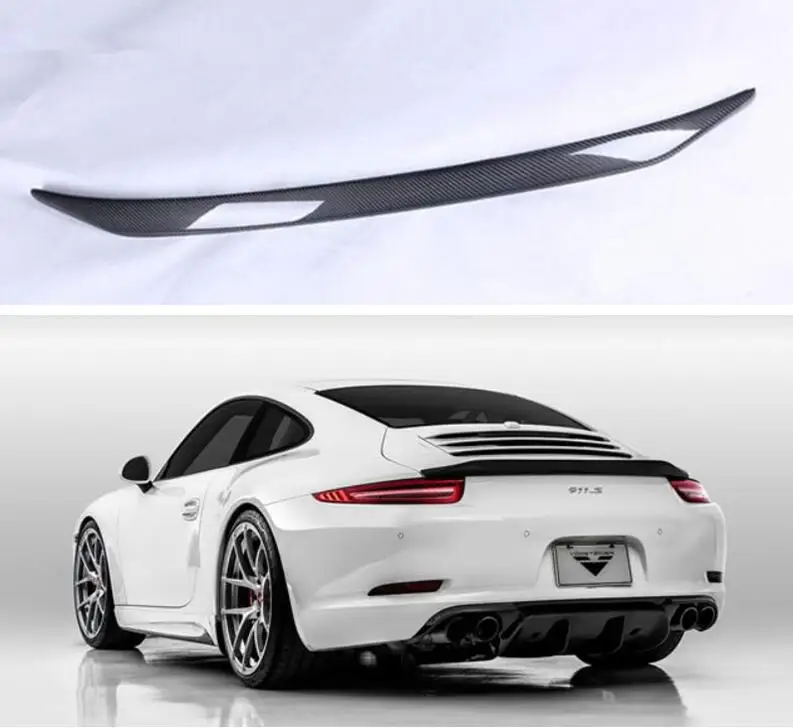 Спойлер для заднего крыла багажника из настоящего углеродного волокна Porsche 911 991