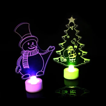 

3D LED Night Lights Novelty Illusion Night Lamp Santa Claus 3D LED Lamp Creative Illusion Table Lamp For Home Decorative Light