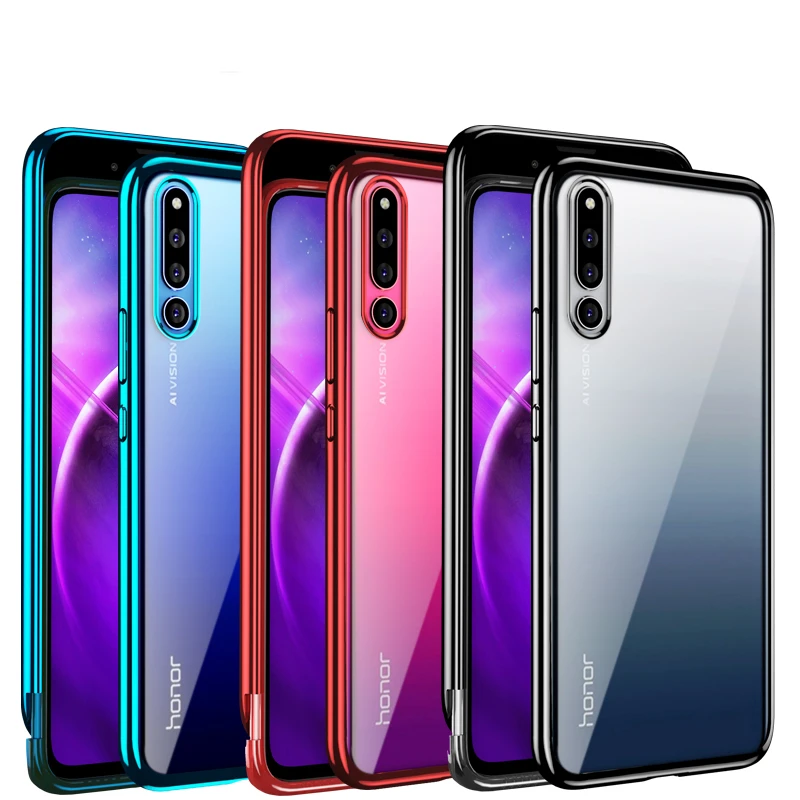 Модный чехол Manderm для Huawei на хонор Magic 2 мягкий силиконовый с прозрачным покрытием