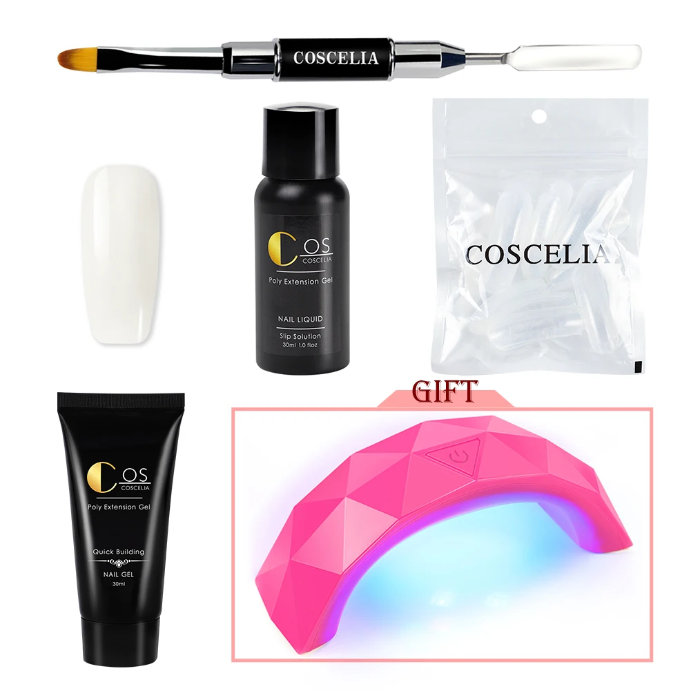 Set 03 COSCELIA Светодиодный УФ поли гель Лаки лак для ногтей Гель-лак поли-моментальный эффект! УФ гель Quick строитель расширение камуфляж - Цвет: Set 03
