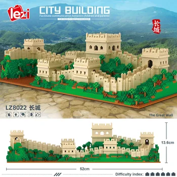 

LZ8022 4114pcs+ The Great Wall Building Blocks Chinese Famous Architecture Micro Brick 3D Model Diamond BrickToys For Children