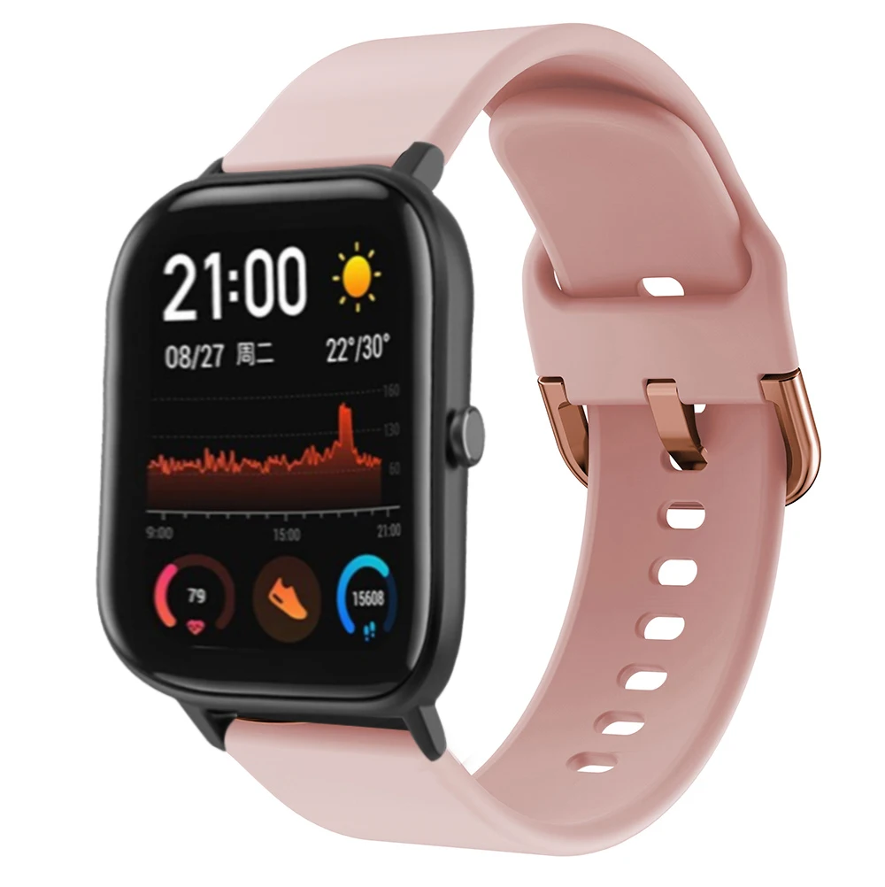 20MM For Huami Amazfit GTS/GTR 42MM Sport Silicone Watchband for Samsung Galaxy Watch 42mm/active 2 Bracelet strap