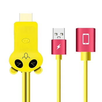 

Universal 5V 1A USBC Micro-USB To HDMI 4K Cable HDTV Digital AV Adapter For iSO Android Phone 821#2