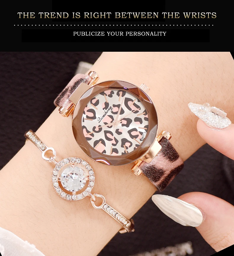 Montre Femme новые модные женские часы кожаная с леопардовым принтом аналоговые кварцевые часы женские наручные часы Reloj Mujer женские часы