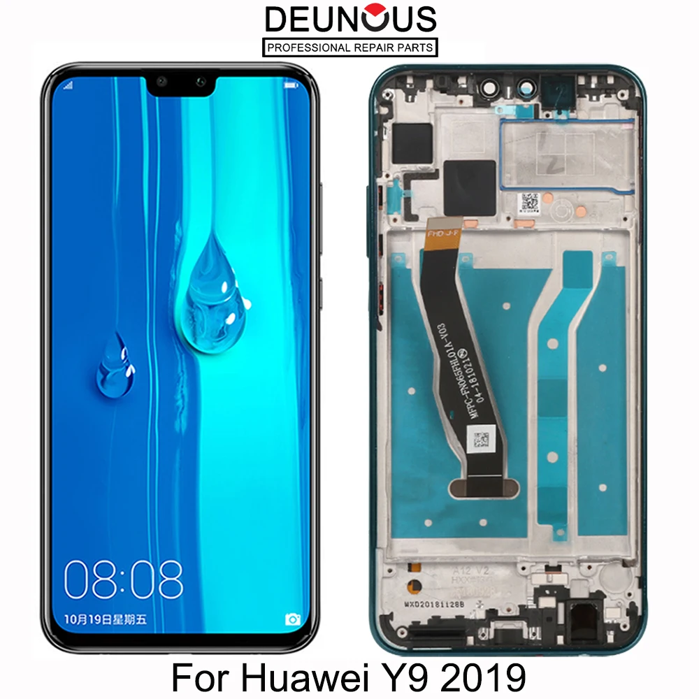 Оригинальный жк дисплей 2340*1080 10 касаний для HUAWEI Y9 2019 с рамкой экран дисплея стандартной цветопередачи