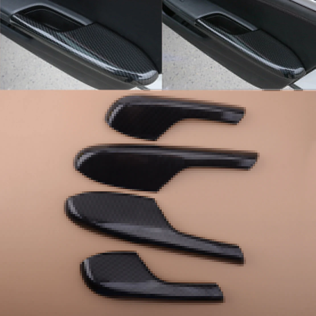 4 шт. чехол из углеродного волокна для внутренних дверей Honda Civic 10 2016 2017 2018 2019 2020 ABS |