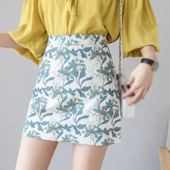 

High Waist print mini skirt Sweet Aline Skirt Women High Waist Skirts Casual Female Summer Skirt