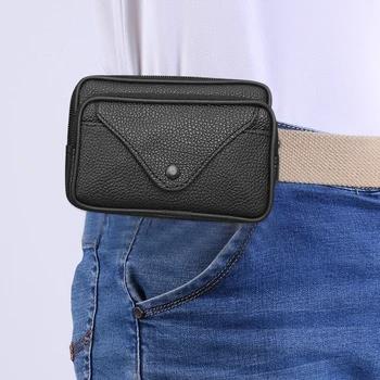 

Mobile Phone Men Multi-function Waist Belt Pack Outdoor Travel PU Wallet Pouch Multifunction Card Holder Male Wallet