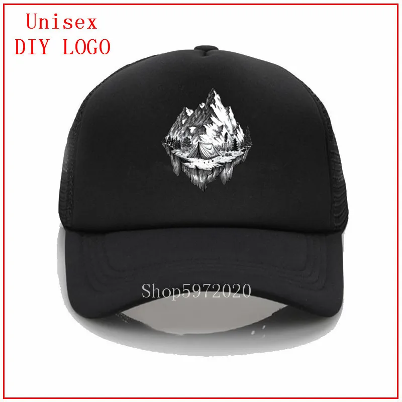 Горы тату дизайн от deniskom dcnsaqg fullview MTB шляпа бейсболка шапки и кепки Snapback черная