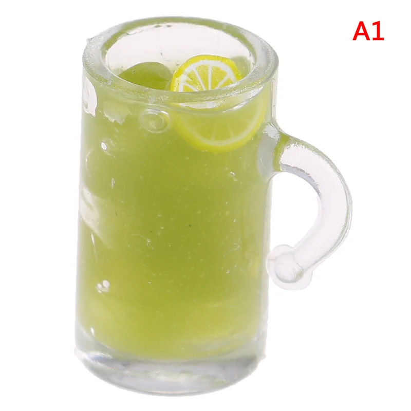 1pc 1/2/3/4/5/6/10/13/17 шт./лот мороженое содержит экстракт лимона чашка Кофе горшок Фруктовый чай банки кружки чашки кукольный домик Кухня наборы игрушечной мебели - Цвет: 1pc