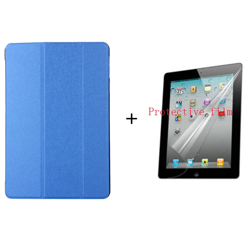 drak blue and film Ультратонкий ПУ+ Прозрачный чехол для samsung Galaxy Tab A 8,0, P200, P205, откидная подставка, чехол для samsung TAB A 8,0,+ пленка - Цвет: drak blue and film