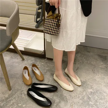 

Flat shoes fashion set foot shallow mouth women's shoes simple and comfortable peas shoes