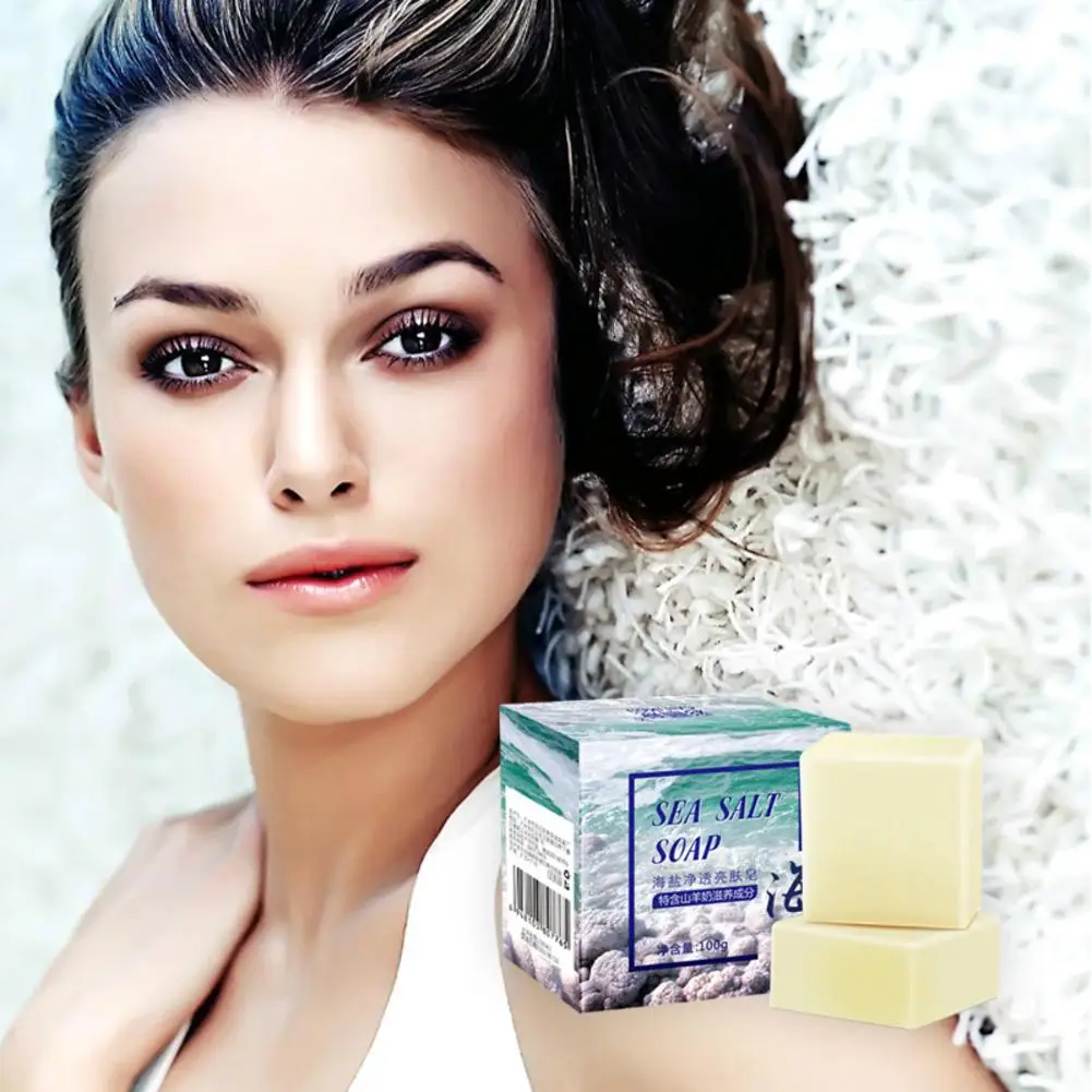 Sea Salt Soap Marine Mineral Refreshing Acne Treatment Moisturizing Facial Soap For All Skin Types Natural Sea Salt Soap