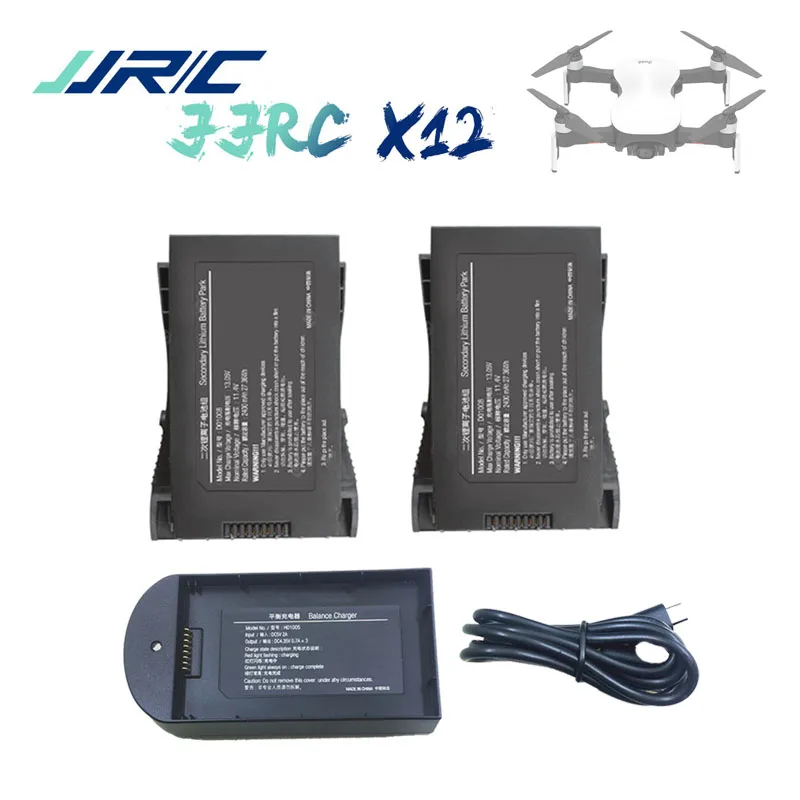 Batterie LiPo originale pour Drone JJRC X12 EX4 11.4V 2400mAh, WiFi 5G
