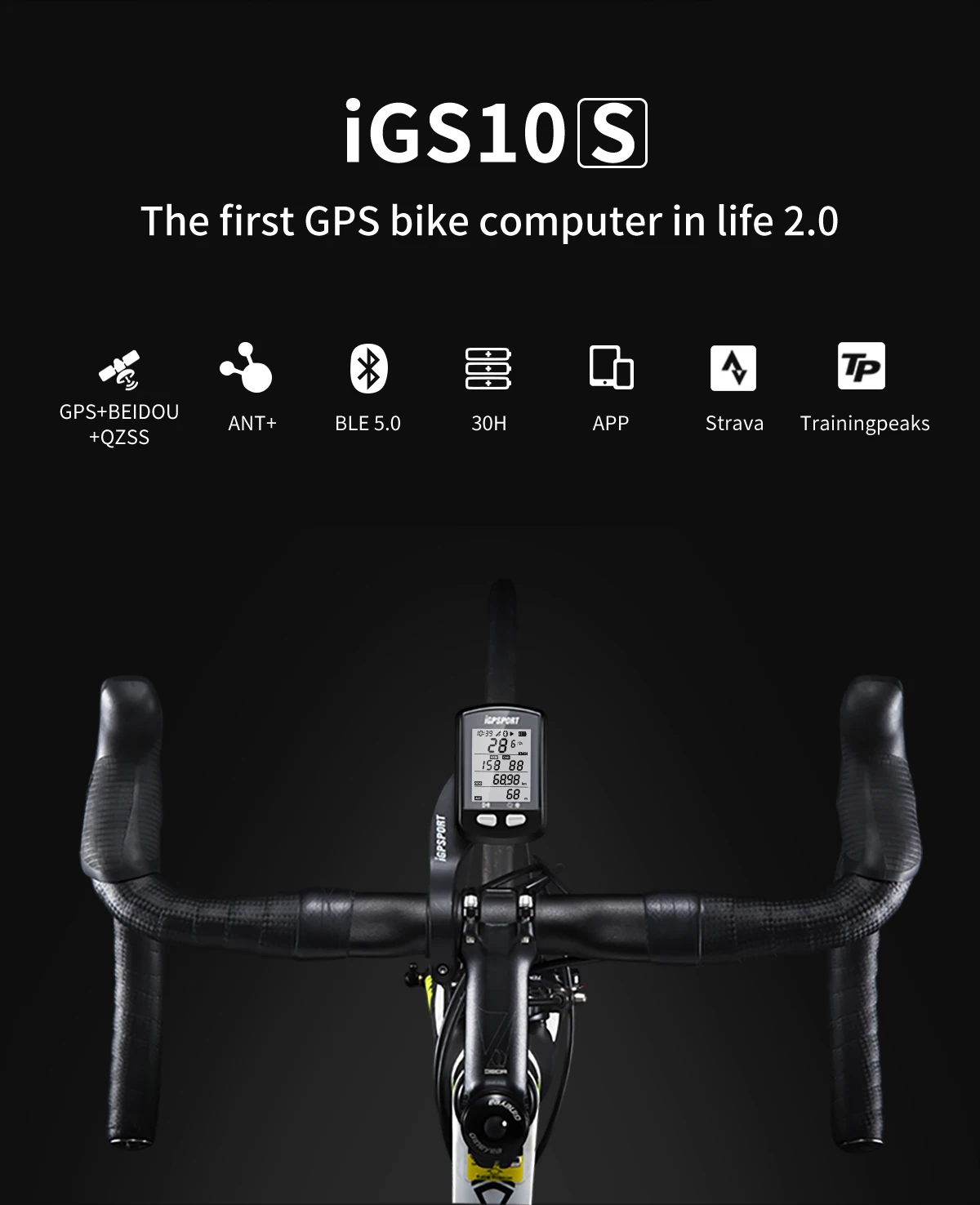 IGPSPORT IGPS IGS10S IGS 10S GPS ANT + เครื่องวัดระยะทางจักรยานจักรยานคอมพิวเตอร์บราซิลเซ็นเซอร์ Cycl Speedomet ขี่จักรยาน Speedometer