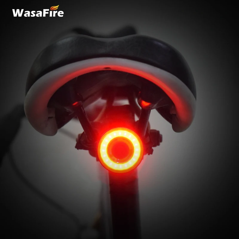 WasaFire XLITE100 велосипедный флэш-светильник USB Перезаряжаемый велосипедный задний светильник автоматический запуск/стоп тормоз зондирующий Мини светодиодный велосипедный задний светильник