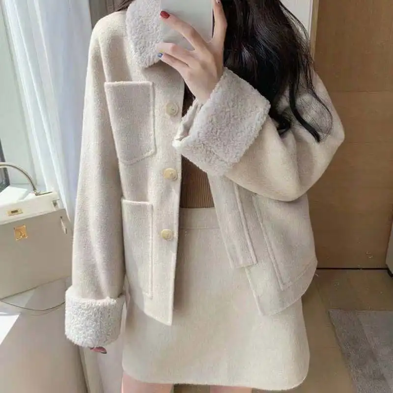 Heydress осенний женский шерстяной костюм офисный женский модный однотонный двубортный Блейзер Женский Элегантный комплект из двух предметов
