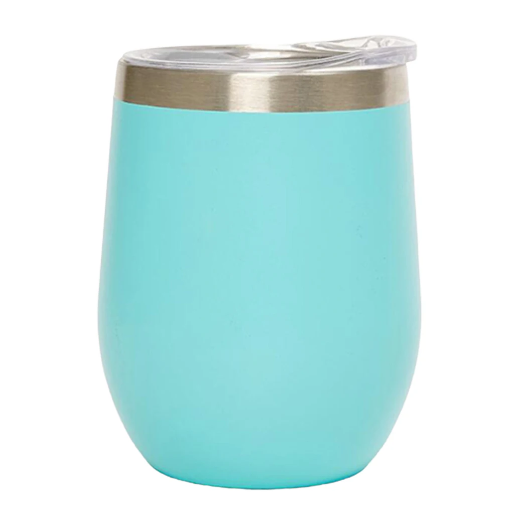 12oz Stainless Steel Tumbler Mug Wine Beer Juice Water Mug Children Eggshell Shape Vacuum Cup Insulated Cup Coffee Mug
