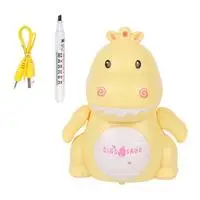 2pcs Pink Волшебная ручка Индуктивная игрушечная машинка динозавра следующая черная линия индукции рельс трек автомобиль с зарядным светом Музыка для детей - Цвет: 2pcs Pink