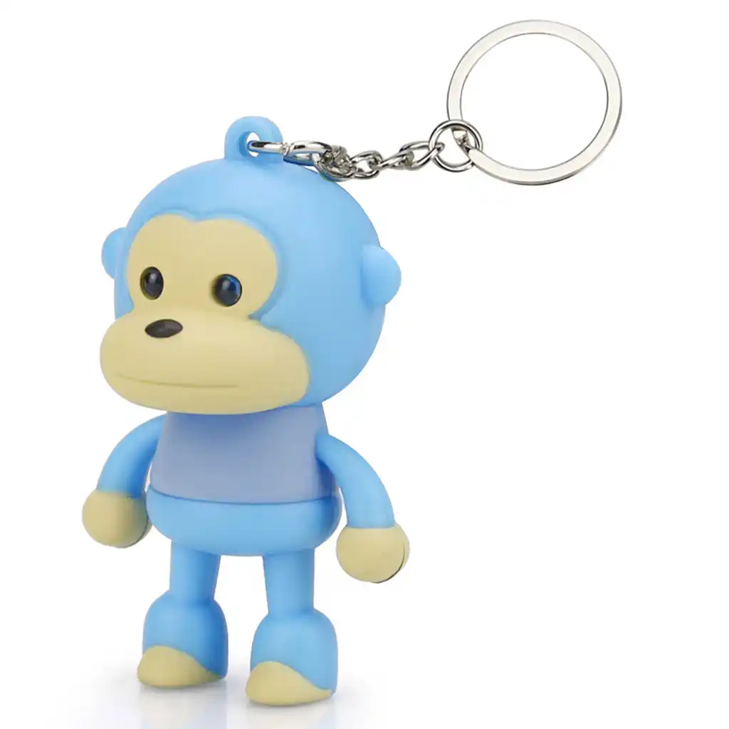 Cute Cartoon Monkey Keychain With Led Light Sound Keyfob Kids Toy Gift Pendant Car New Key Keyring Keychains Jewelry Accessories Aliexpress