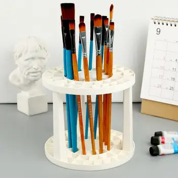 

Paint Brush Pen Holder 49 Holes Pen Rack Display Stand Support Holder Painting Brush Pen Holder Art Supplies