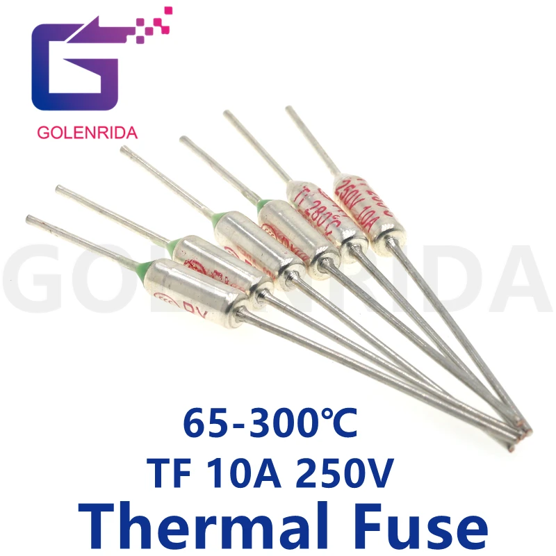 10 шт. TF Термопредохранитель RY 10A 250V Температура 65C 85C 100C 105C 120C 130C 165C 172C 185C 192C 200C 216C 240C