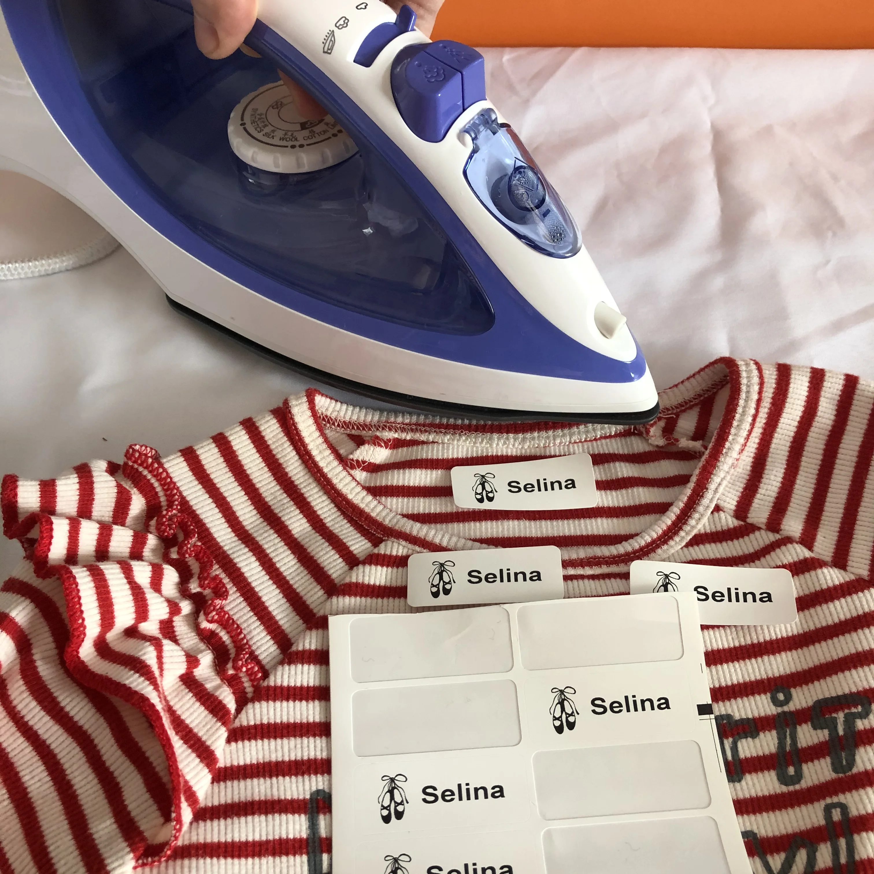 Care Home Personalised Stick On Clothes/Equipment Name Labels 
