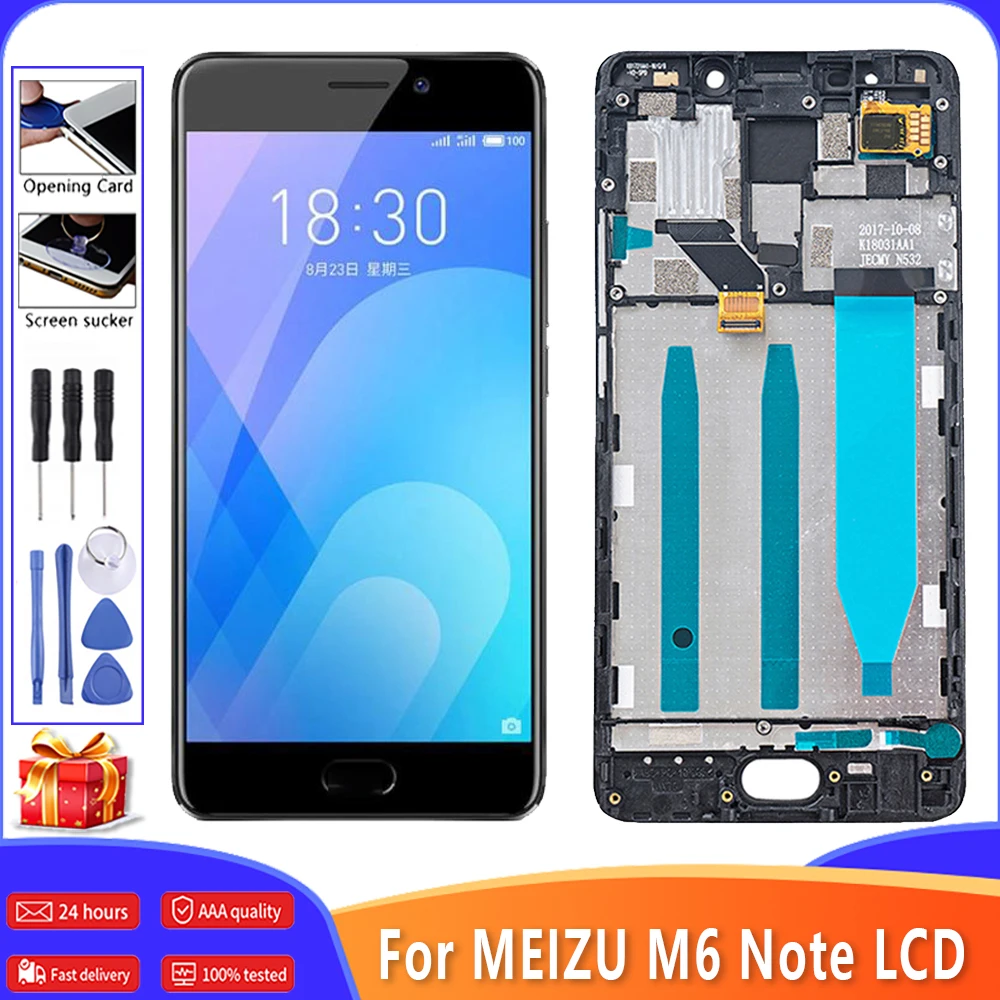 Оригинальный ЖК дисплей 5 дюйма с рамкой для MEIZU M6 Note сенсорный экран дигитайзер