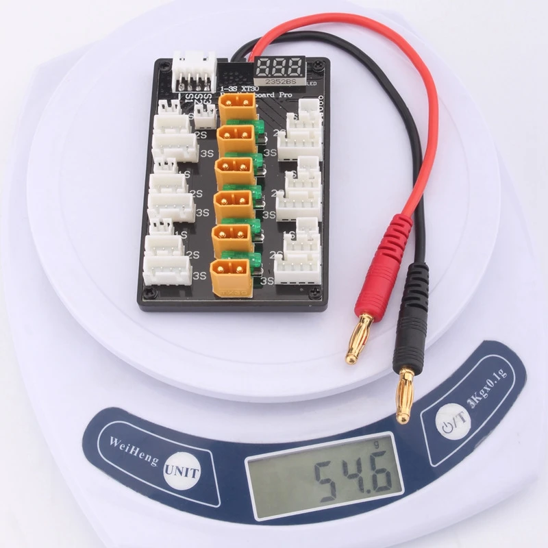 FFYY-New XT30 PRO 1S-3S Plug Lipo Battery Parallel Charging Board for IMAX B6 Charger RC Car Drone Balance Charge Part