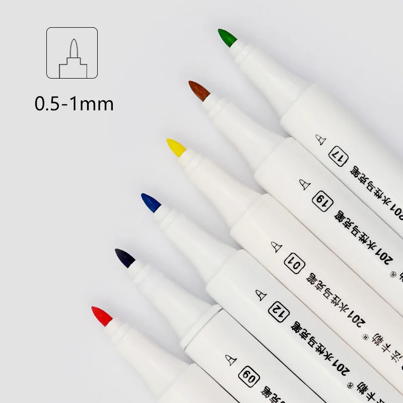 Художественные маркеры FINECOLOUR EF201 12/24/36 цветов набор кистей Двусторонние цветные