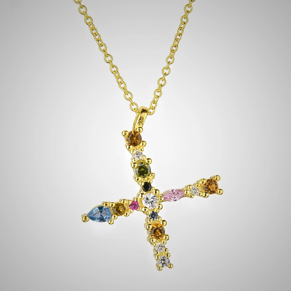 Gold X Altruist, 925 пробы, серебро, золото, Leter M, подвеска, начальный F алфавит, ожерелье, опалы, мода, Женские аксессуары, ювелирные изделия - Окраска металла: Gold X