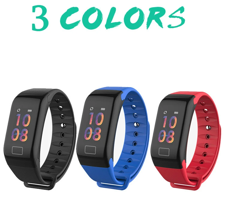 

Smart Bracelet F1plus Blood Pressure Heart Rate Monitoring Waterproof Step Counter Bluetooth Color Smart Bracelet