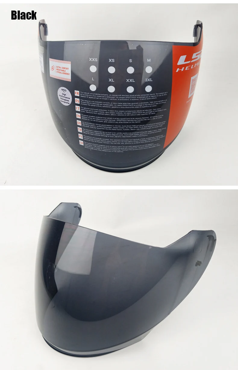 LS2 OF521 открытый лицо смотровой щиток мотоциклетного шлема черный прозрачный LS2 шлем очки против царапин шлем Объектив LS2