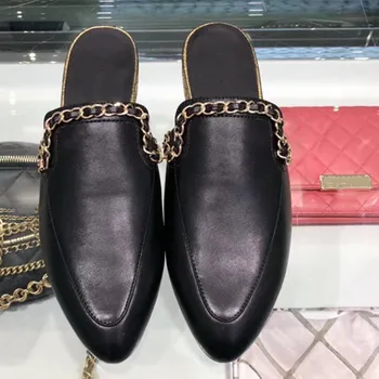 

mules shoes women gladiator sandals women 2020 flat sandals Genuine Leather High-quality luxury brands size 35-39