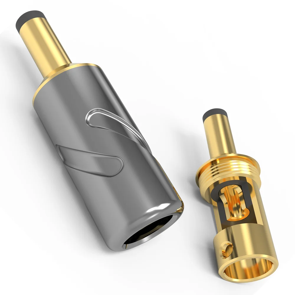 Banhado a Ouro Plugues de Cabo Qualidade para Aplicações dc de Alta Conector Monosaudio Jack 5.52.1mm Ø8mm Audiophile Mdc21g dc - Image 3