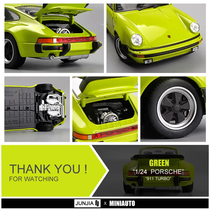 1:24 из сплава спортивный 911 турбо 1974 модель металлический автомобиль с