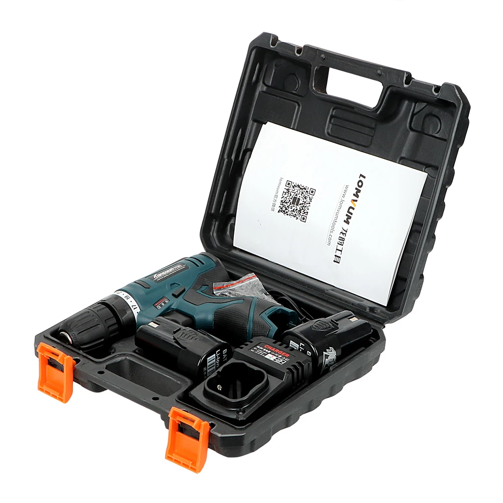 

NICEYARD Variable Speed Switch 16.8V Dual Speed Cordless Electric Drill Additional Double Lithium-ion Battery